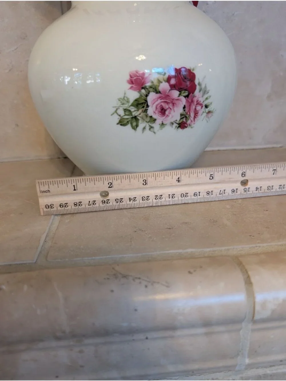 Formalities by Baum Bros. Victorian Rose Reticulated Porcelain Vase Elegant